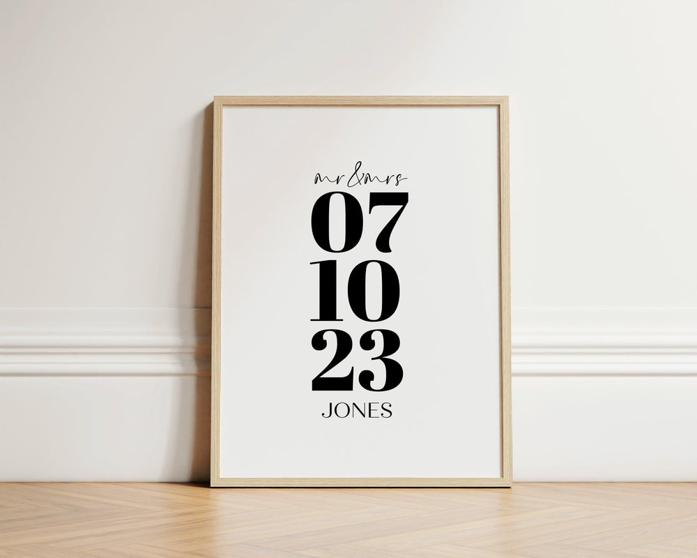 Personalised Wedding Gift, Wedding Gift for Him or Her, Wedding Engagement Gift, Paper Anniversary Gift, Christmas Gift for Wife Husband - Glam and Co 