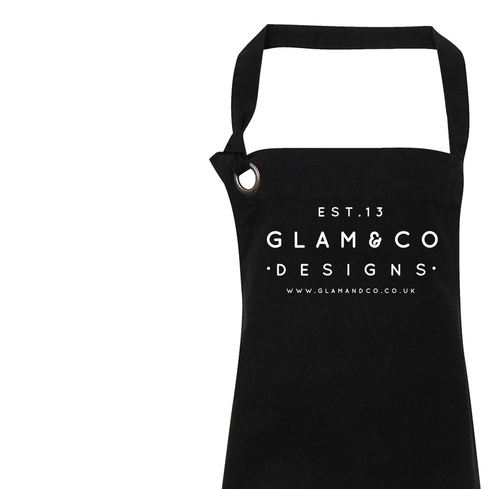 Logo Design Apron | Aprons for Women | Aprons for Men | Logo Apron - Black Apron