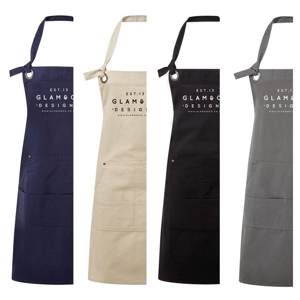 Logo Design Apron | Aprons for Women | Aprons for Men | Logo Aprons UK - Glam and Co 