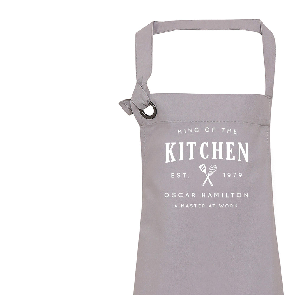 Aprons for Men | King of the Kitchen | Personalised Apron | Custom Apron | Vintage Style Personalised Apron | Homeware Gift Ideas