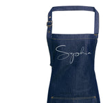 Personalised Denim Apron | Aprons for Women | Birthday Gift Ideas | Vintage Style Custom Apron | Personalised Apron