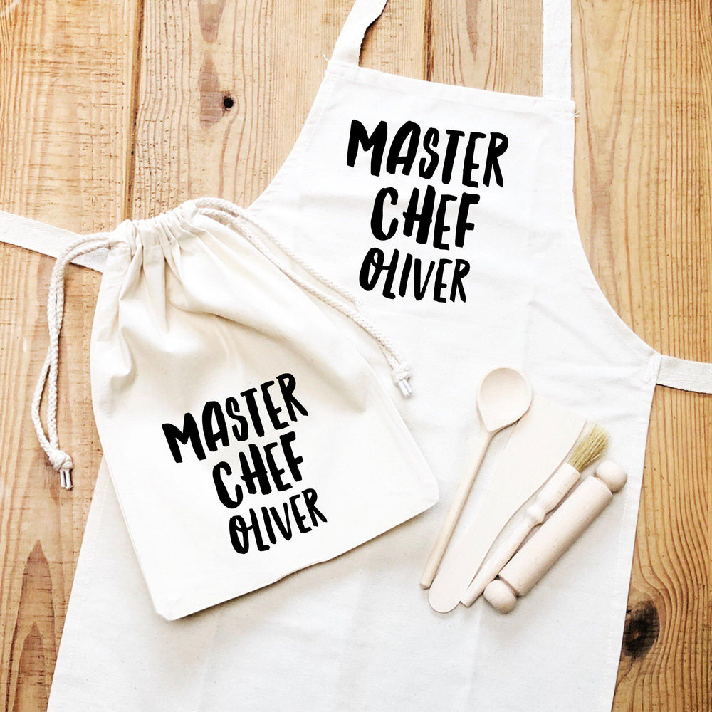 Kids Baking Set | Master Chef | Kids Baking Apron | Personalised Kids Baking Set | Personalised Kids Apron |Aprons for Children |Kids Baking