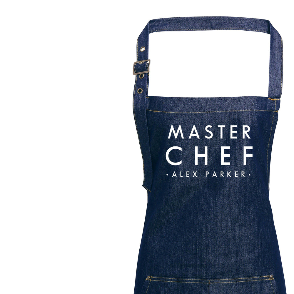 Personalised Denim Aprons | Master Chef Apron | Aprons for Men | Custom apron for Him | Personalised Apron | Aprons for Women | Denim Apron